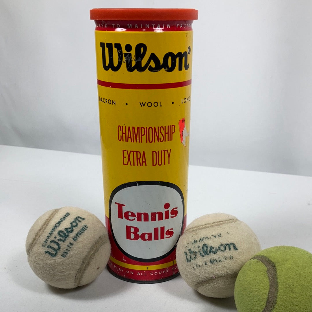 Vintage Wilson Tennis Balls in Vintage Can