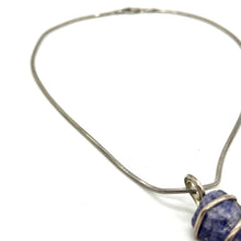 Load image into Gallery viewer, Raw Amethyst Pendant w/ 16" 2.5mm Sterling Chain
