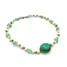 Load image into Gallery viewer, Turquoise, Fluorite, and Pearl Necklace
