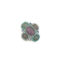 Load image into Gallery viewer, Vintage Cabochon Lucite Rhinestone Brooch/Pendant
