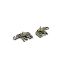 Load image into Gallery viewer, JJ Jonette Elephant Pewter Earrings
