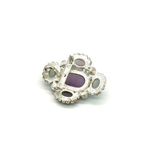 Load image into Gallery viewer, Vintage Cabochon Lucite Rhinestone Brooch/Pendant
