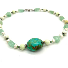 Load image into Gallery viewer, Turquoise, Fluorite, and Pearl Necklace
