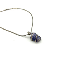 Load image into Gallery viewer, Raw Amethyst Pendant w/ 16" 2.5mm Sterling Chain
