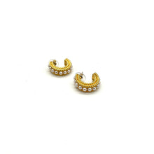 Load image into Gallery viewer, Pearl Hoop Earrings

