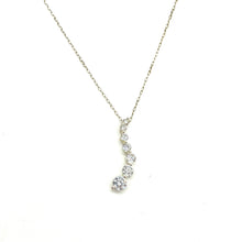 Load image into Gallery viewer, 925 CH SU I8" 1mm Sterling Chain with CZ Pendant
