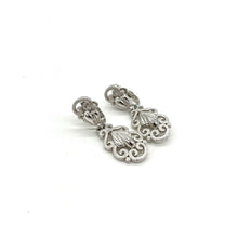 Load image into Gallery viewer, 60's Crown Trifari Silvertone Clip-on Earrings

