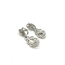 Load image into Gallery viewer, 60's Crown Trifari Silvertone Clip-on Earrings
