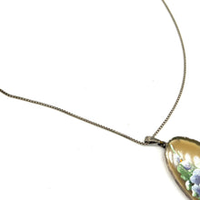 Load image into Gallery viewer, Hand Painted Agate Slab Pendant w/ 18" 1mm Sterling Box Chain
