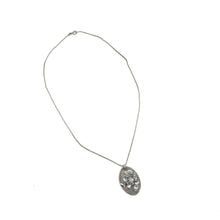 Load image into Gallery viewer, Floral Pendant w/ Sterling 18" 1mm Box Chain

