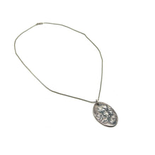 Load image into Gallery viewer, Floral Pendant w/ Sterling 18" 1mm Box Chain
