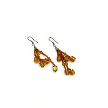 Load image into Gallery viewer, Amber-Color Bead Earrings
