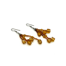 Load image into Gallery viewer, Amber-Color Bead Earrings
