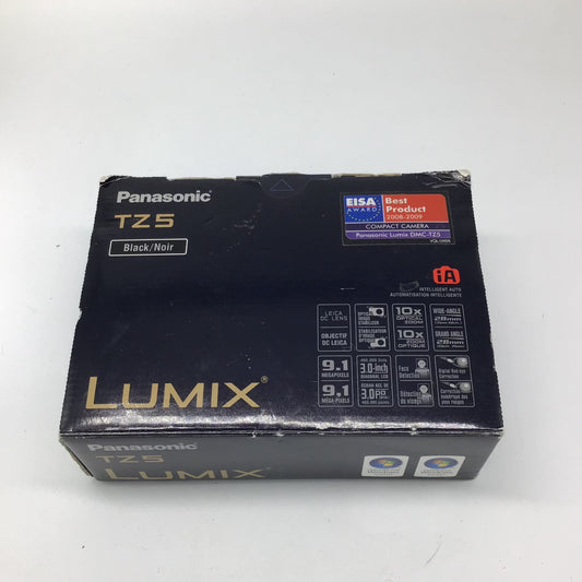 Panasonic LUMIX DMC-TZ5 9.1MP Digital Camera 10x Image Stabilized Zoom Black VGC