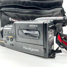 Load image into Gallery viewer, Sony Video 8 Handycam w/ bag, charger, battery, cables etc. (untested)
