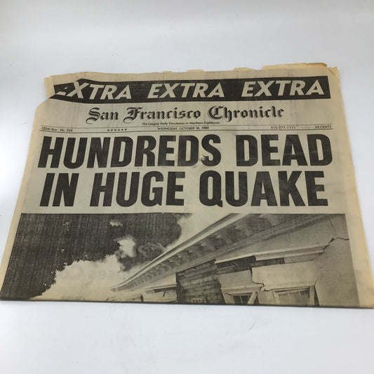"Hundreds Dead in Huge Quake" Newspaper 1991
