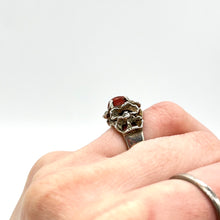 Load image into Gallery viewer, Vintage Sterling Silver &amp; Coral Ring (size 4.5)
