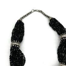 Load image into Gallery viewer, 36 Strand Beaded Necklace w/ 5 Silver-toned Disks
