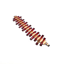 Load image into Gallery viewer, 1950's Matisse Copper and Red Enamel Bracelet (7")
