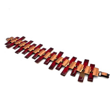 Load image into Gallery viewer, 1950's Matisse Copper and Red Enamel Bracelet (7")
