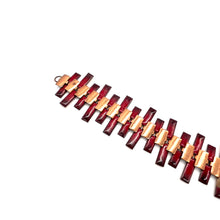 Load image into Gallery viewer, 1950's Matisse Copper and Red Enamel Bracelet (7")
