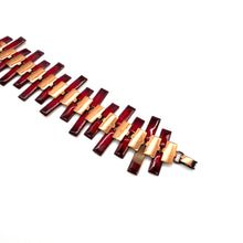 Load image into Gallery viewer, 1950's Matisse Copper and Red Enamel Bracelet (7")
