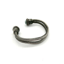 Load image into Gallery viewer, Silvertone Cable Cuff Bracelet
