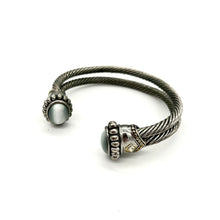 Load image into Gallery viewer, Silvertone Cable Cuff Bracelet
