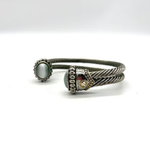 Load image into Gallery viewer, Silvertone Cable Cuff Bracelet

