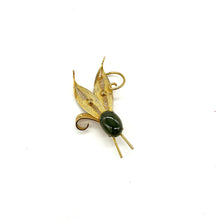 Load image into Gallery viewer, Sorento Sterling and Gold Plated Filigree Pin with Jade
