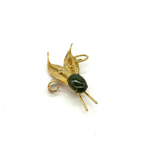 Load image into Gallery viewer, Sorento Sterling and Gold Plated Filigree Pin with Jade
