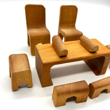 Load image into Gallery viewer, Wood Nesting Dollhouse Furniture Set
