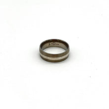 Load image into Gallery viewer, Titanium Ring w/ Sterling Inlay size 10
