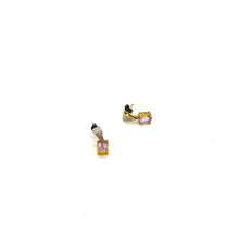 Load image into Gallery viewer, Ross Simmons Amethyst Earrings (gold tone plated silver)
