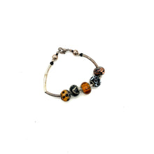 Load image into Gallery viewer, Sterling and Glass Charm Bracelet
