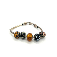 Load image into Gallery viewer, Sterling and Glass Charm Bracelet
