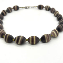 Load image into Gallery viewer, Frosted Banded Agate Necklace
