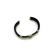 Load image into Gallery viewer, Leather and Opal Cuff
