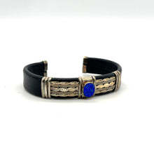 Load image into Gallery viewer, Leather and Opal Cuff
