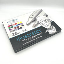 Load image into Gallery viewer, Illustrator by Spectrum Noir Brush Markers Set (Pro Artist Series)
