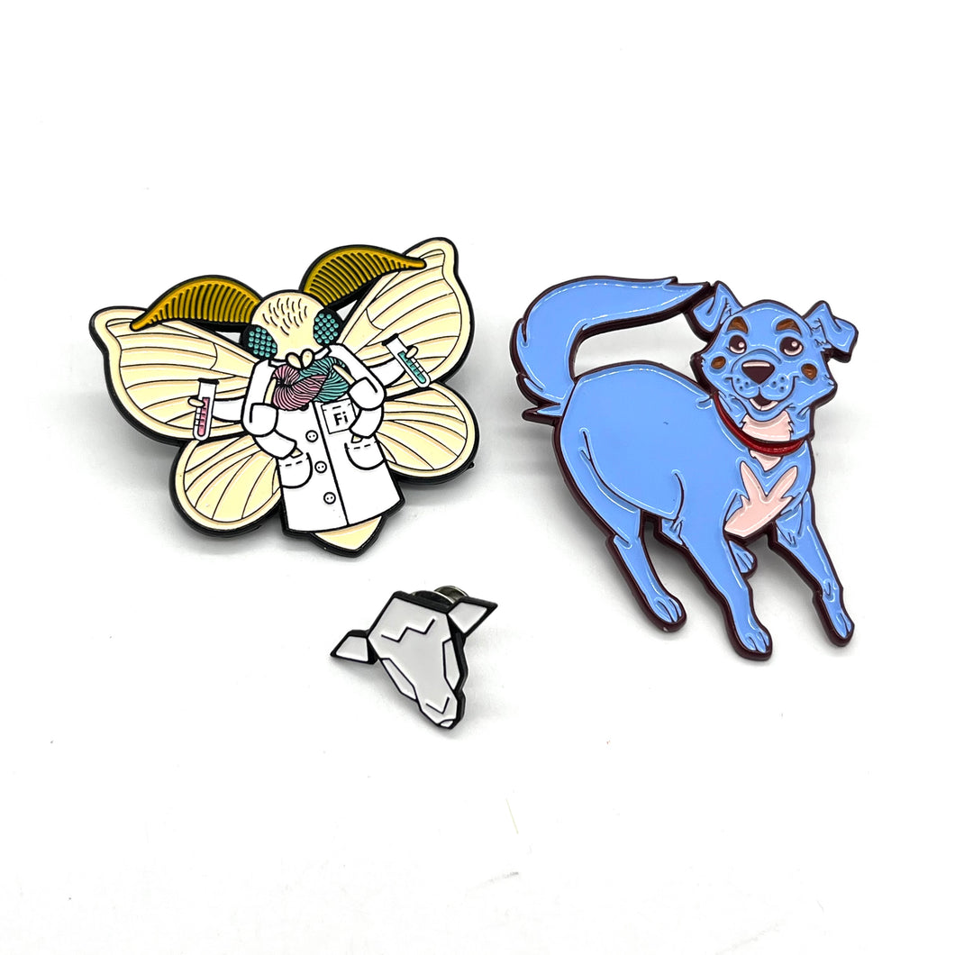 Set of 3 Cartoon Pins
