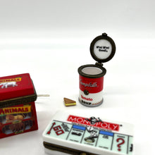 Load image into Gallery viewer, Vintage Miniature Set (Campbells, Monopoly, and Barnums Animals)
