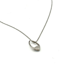 Load image into Gallery viewer, 18K White Gold 18" 1mm Cable Chain, Sterling and Turquoise Pendant
