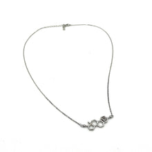 Load image into Gallery viewer, 18" Sterling Estrogen Molecule Necklace
