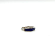 Load image into Gallery viewer, Sterling and Lapis Ring (size 5 1/2)
