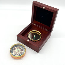 Load image into Gallery viewer, Compass Set in Wooden Box
