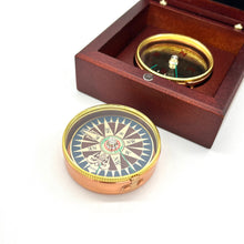 Load image into Gallery viewer, Compass Set in Wooden Box
