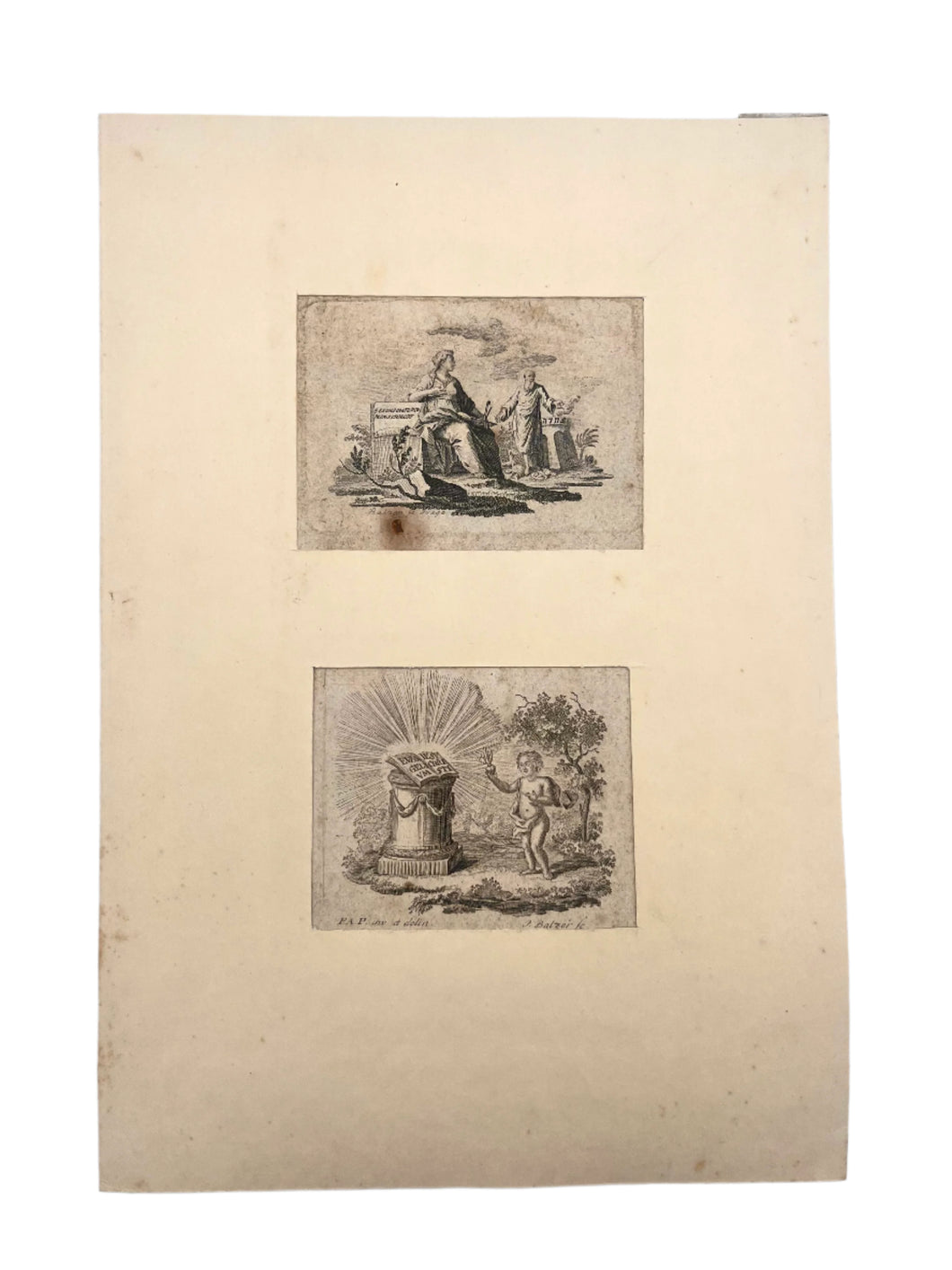 Antique 1780's Religious Italian Engravings by Balzer