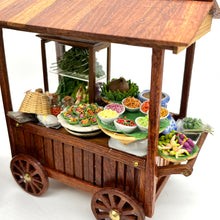 Load image into Gallery viewer, Rare Dollhouse Street Food Cart, Trolly &amp; Boat Set of 3 (Local Pickup Suggested)
