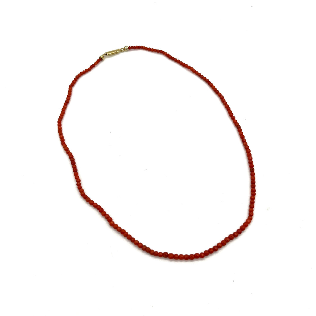 Red Seed Bead Necklace